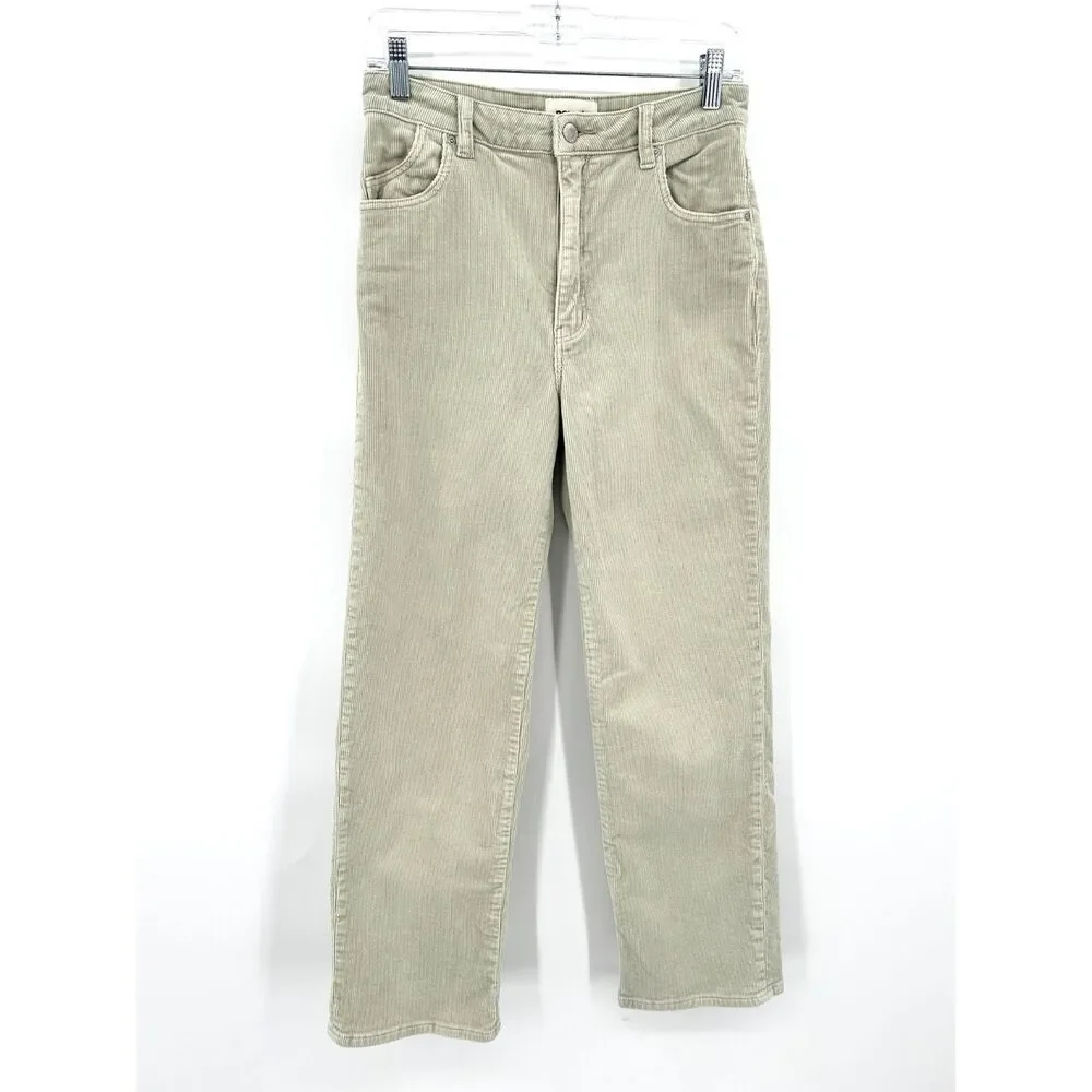 ROLLA'S Women's Light Sage Green Corduroy High Rise Straight Leg Jeans Pants 28 - Picture 2 of 8